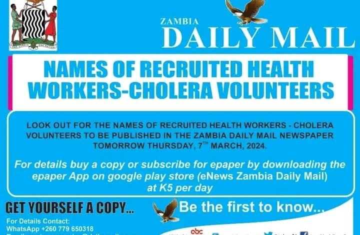 Recruited Health Workers-Cholera Volunteer's List PDF